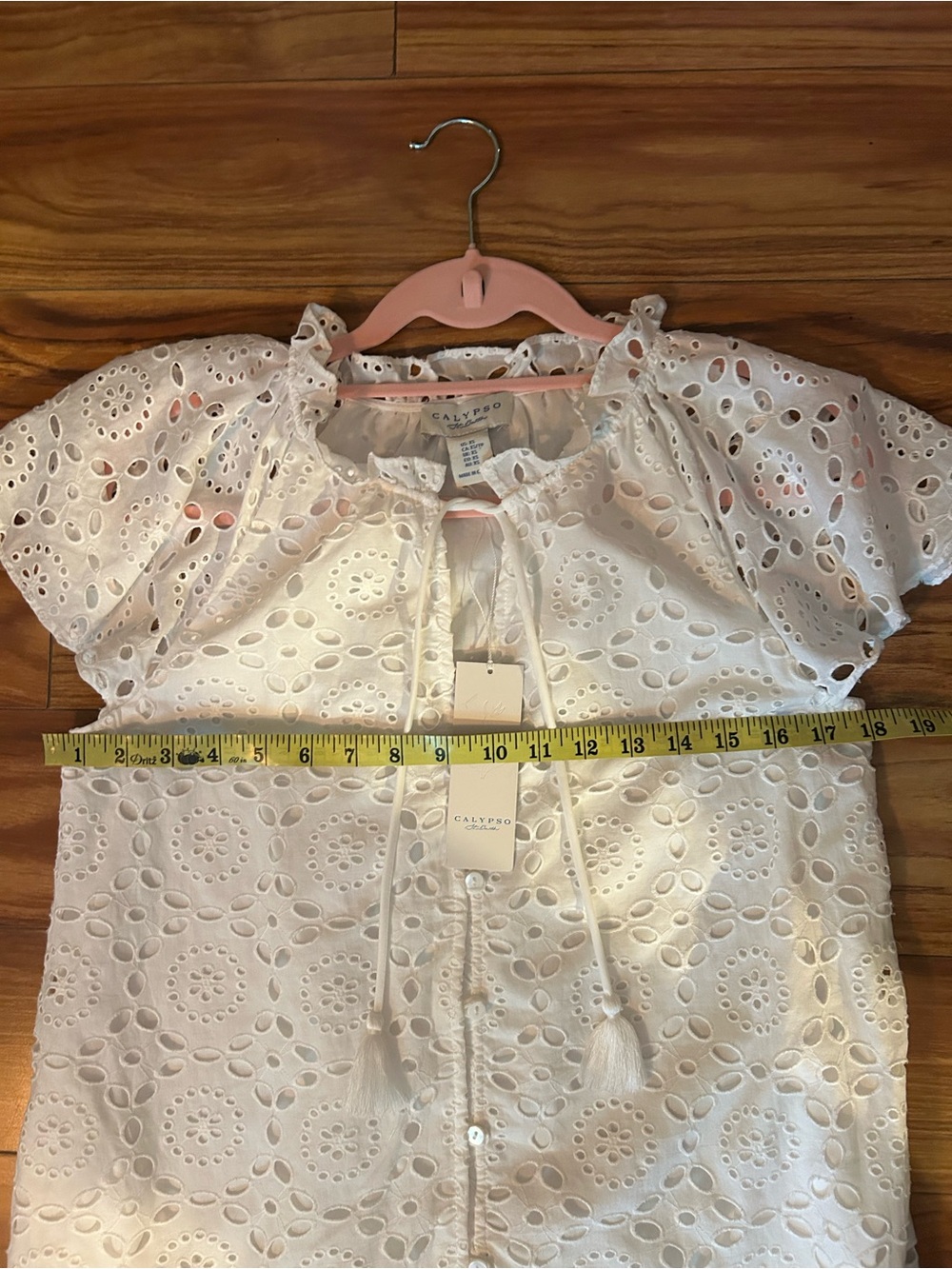 Calypso St.Barth white eyelet embroidered dress. - Picture 10 of 14